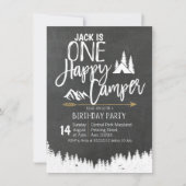 Mountainbike Camping Geburtstagsparty Einladung (Vorderseite)