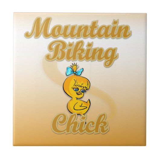 Mountainbike Chick Fliese (Vorderseite)