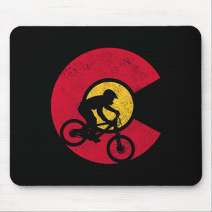 Mountainbike Colorado Flagge Mtb Radfahren Mountai Mousepad