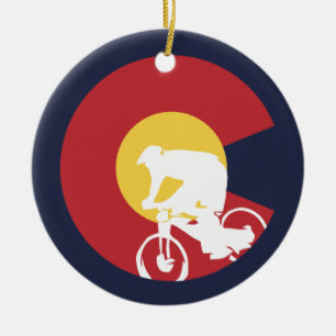 Mountainbike Colorado Keramik Ornament