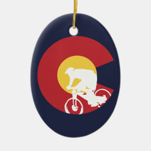 Mountainbike Colorado Keramik Ornament