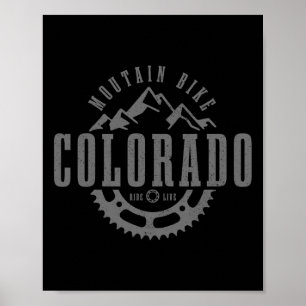 Mountainbike Colorado Mtb Downhill Biking Vintage Poster