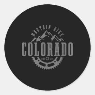 Mountainbike Colorado Mtb Downhill Biking Vintage Runder Aufkleber