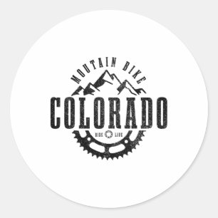 Mountainbike Colorado Mtb Downhill-Fahren Vintage Runder Aufkleber