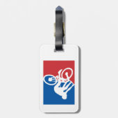 Mountainbike Crash Alles Sterne Gepäckanhänger (Rückseite vertikal)