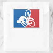 Mountainbike Crash Alles Sterne Rechteckiger Aufkleber (Tasche)