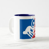 Mountainbike Crash Alles Sterne Zweifarbige Tasse (Vorderseite Links)