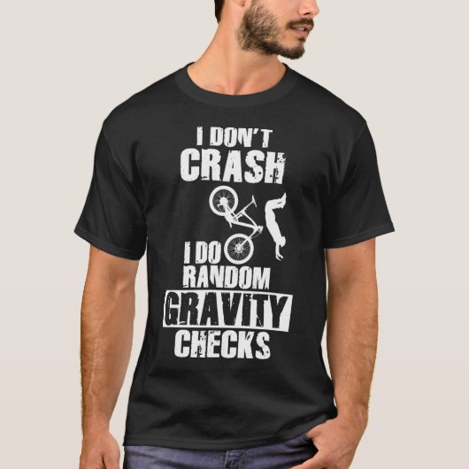 Mountainbike Crash - Funny MTB Gravity Karos T-Shirt (Vorderseite)