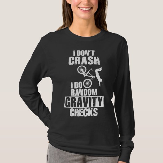 Mountainbike Crash - Funny MTB Gravity Karos T-Shirt (Vorderseite)