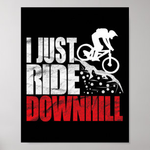 Mountainbike-Design für MTB-Downhill-Biking Poster