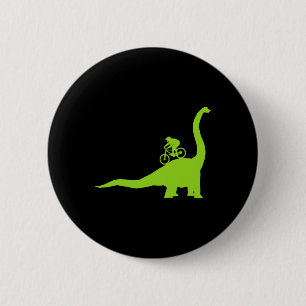 Mountainbike Dinosaur MTB Biker Radfahrer Button