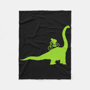 Mountainbike Dinosaur MTB Biker Radfahrer  Fleecedecke