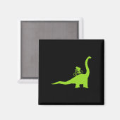 Mountainbike Dinosaur MTB Biker Radfahrer  Magnet (Vorderseite/Rückseite)