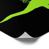 Mountainbike-Dinosaur-MTB-Radfahrer  Poster (Ecke)