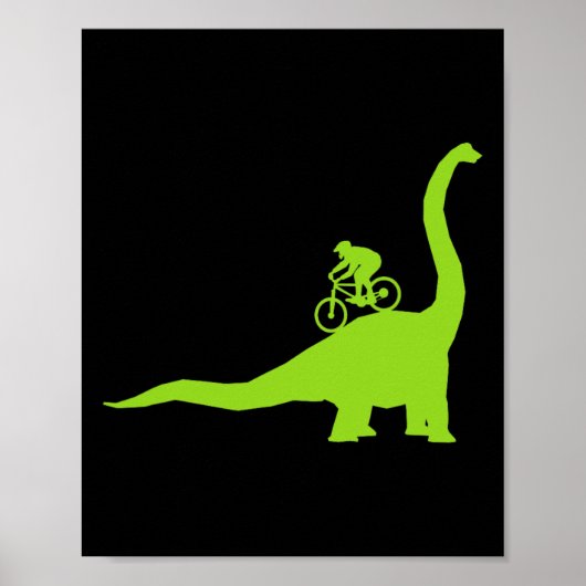 Mountainbike-Dinosaur-MTB-Radfahrer  Poster (Vorne)
