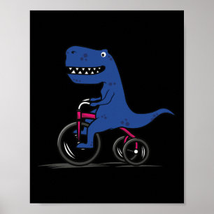 Mountainbike-Dinosaurier. Mtb-Biken-T-Shirt Poster