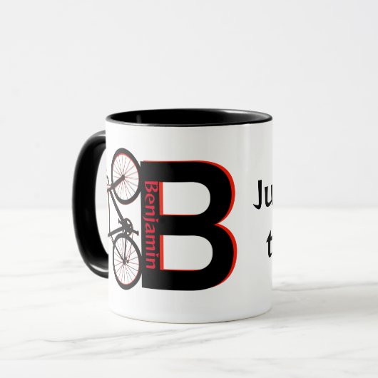 Mountainbike, Downhill, Fahrrad Tasse (Vorderseite Links)