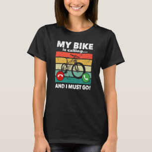 Mountainbike Downhill-Fahrt mein Bike ruft und T-Shirt