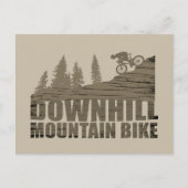Mountainbike Downhill Feiertagspostkarte (Vorderseite)