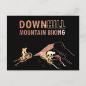 Mountainbike Downhill Feiertagspostkarte (Vorderseite)