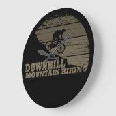 Mountainbike Downhill Große Wanduhr (Winkel)