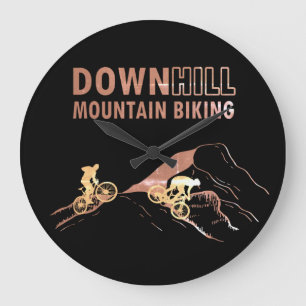 Mountainbike Downhill Große Wanduhr