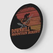 Mountainbike Downhill Große Wanduhr (Winkel)