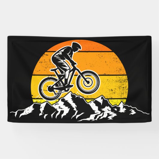 Mountainbike Downhill - Mountainbiken MTB Banne Banner (Horizontal)