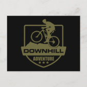 Mountainbike Downhill mtb Postkarte (Vorderseite)