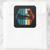 Mountainbike Downhill mtb Quadratischer Aufkleber (Tasche)