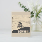 Mountainbike Downhill Postkarte (Stehend Vorderseite)