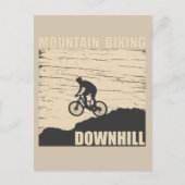 Mountainbike Downhill Postkarte (Vorderseite)