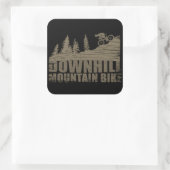 Mountainbike Downhill Quadratischer Aufkleber (Tasche)