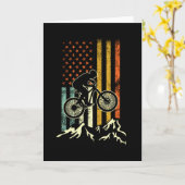 Mountainbike Downhill Retro Karte (Gelbe Blume)