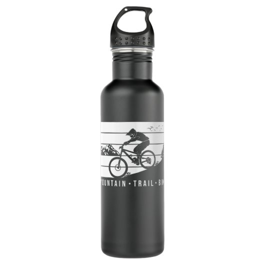 Mountainbike Edelstahlflasche (Vorderseite)
