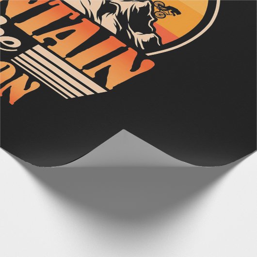 Mountainbike-Evolution Geschenkpapier (Ecke)