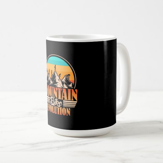 Mountainbike-Evolution Kaffeetasse (VorderseiteRechts)