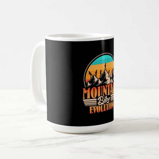 Mountainbike-Evolution Kaffeetasse (Vorderseite Links)