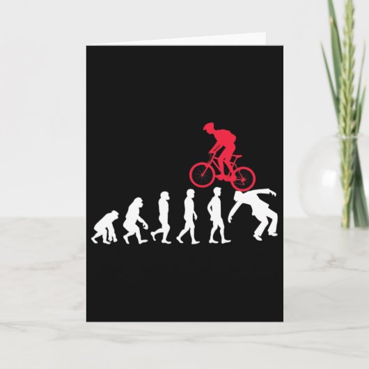 Mountainbike-Evolution Mtb-Crash Biker Radfahrer Karte (Vorderseite)