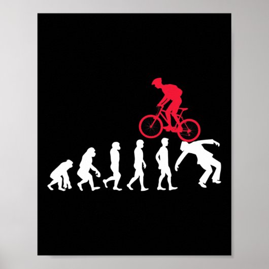 Mountainbike-Evolution Mtb-Crash Biker Radfahrer Poster (Vorne)