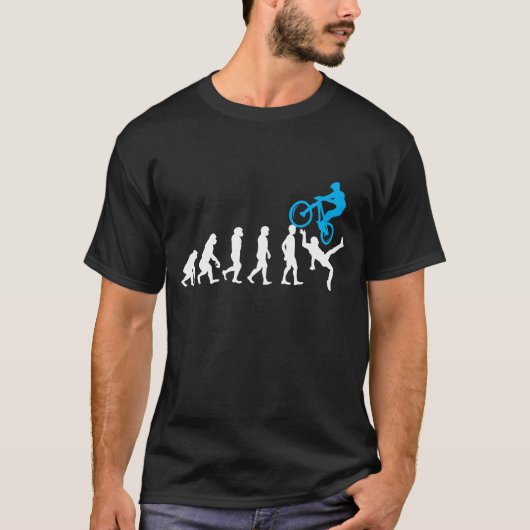 Mountainbike-Evolution MTB Radfahrer Funny Biker T-Shirt (Vorderseite)