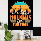 Mountainbike-Evolution Poster (Heimbüro)