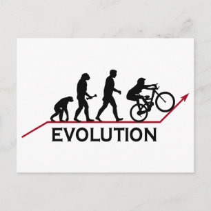 Mountainbike-Evolution Postkarte