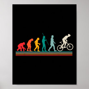 Mountainbike-Evolution Retro-Sport Mtb-Radsport L Poster
