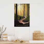 Mountainbike fahren Reiseplakat Poster (Küche)