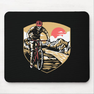 Mountainbike-Fahren Skelett Schädel Mtb Vintage Ou Mousepad