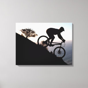 Mountainbike-Fahrer. Lions Head, Kapstadt Leinwanddruck