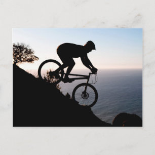Mountainbike-Fahrer. Lions Head, Kapstadt Postkarte