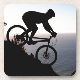 Mountainbike-Fahrer. Lions Head, Kapstadt Untersetzer