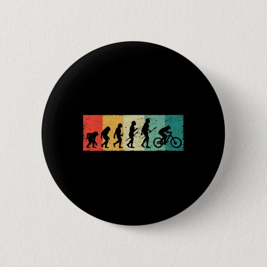 Mountainbike-Fahrer Mtb-Radsportler Evolution Abwä Button (Vorderseite)
